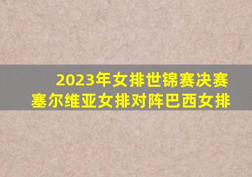 2023年女排世锦赛决赛塞尔维亚女排对阵巴西女排