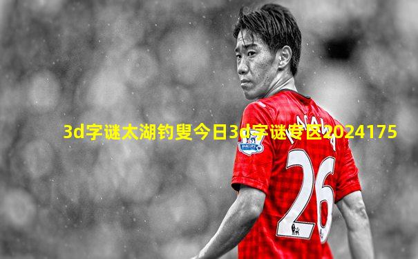 3d字谜太湖钓叟今日3d字谜专区2024175