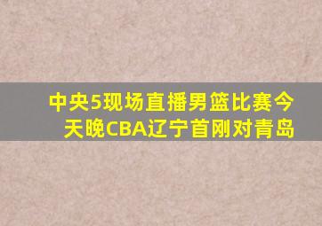 中央5现场直播男篮比赛今天晚CBA辽宁首刚对青岛