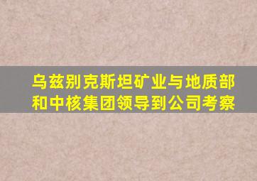 乌兹别克斯坦矿业与地质部和中核集团领导到公司考察