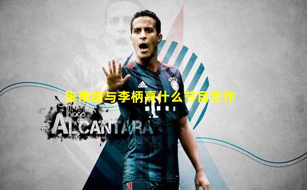 张雨绮与李柄熹什么节目合作