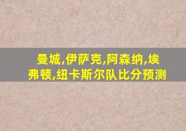曼城,伊萨克,阿森纳,埃弗顿,纽卡斯尔队比分预测