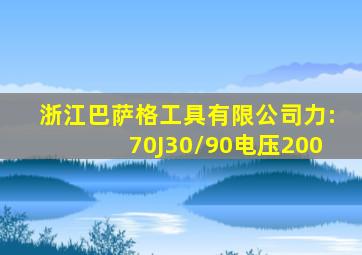 浙江巴萨格工具有限公司力:70J30/90电压200