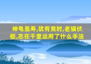 神龟虽寿,犹有竟时,老骥伏枥,志在千里运用了什么手法