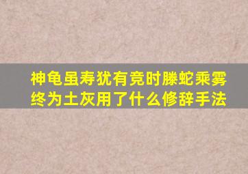 神龟虽寿犹有竞时滕蛇乘雾终为土灰用了什么修辞手法